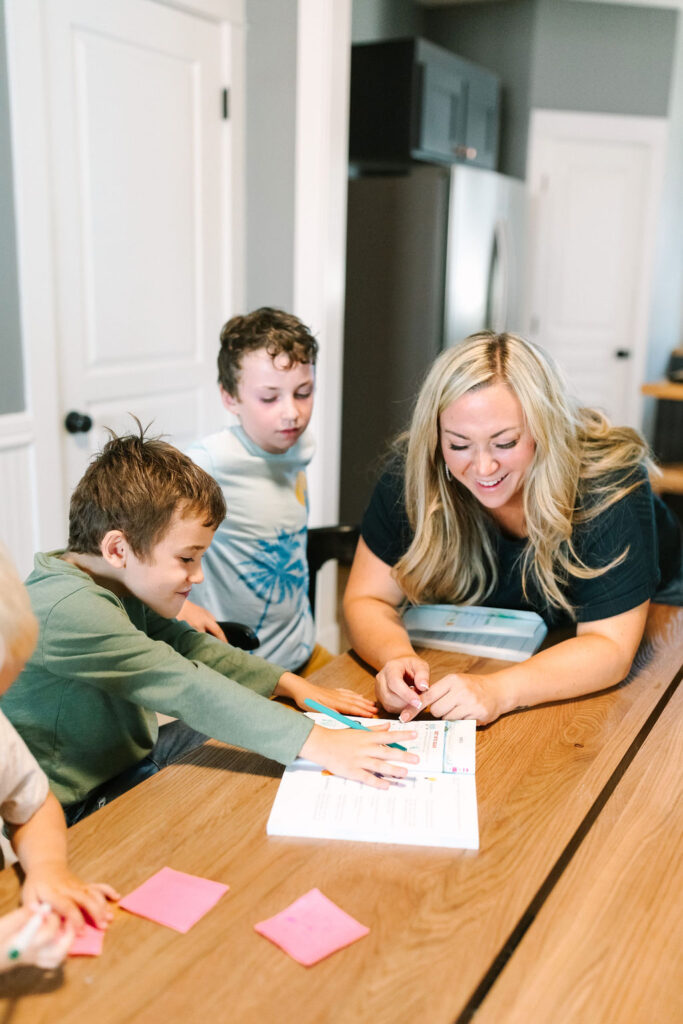 happy homeschoolers, laughing mom, boys enjoying homeschool